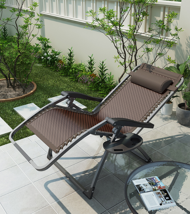 Outdoor leisure folding camping chair recliner sun lounger