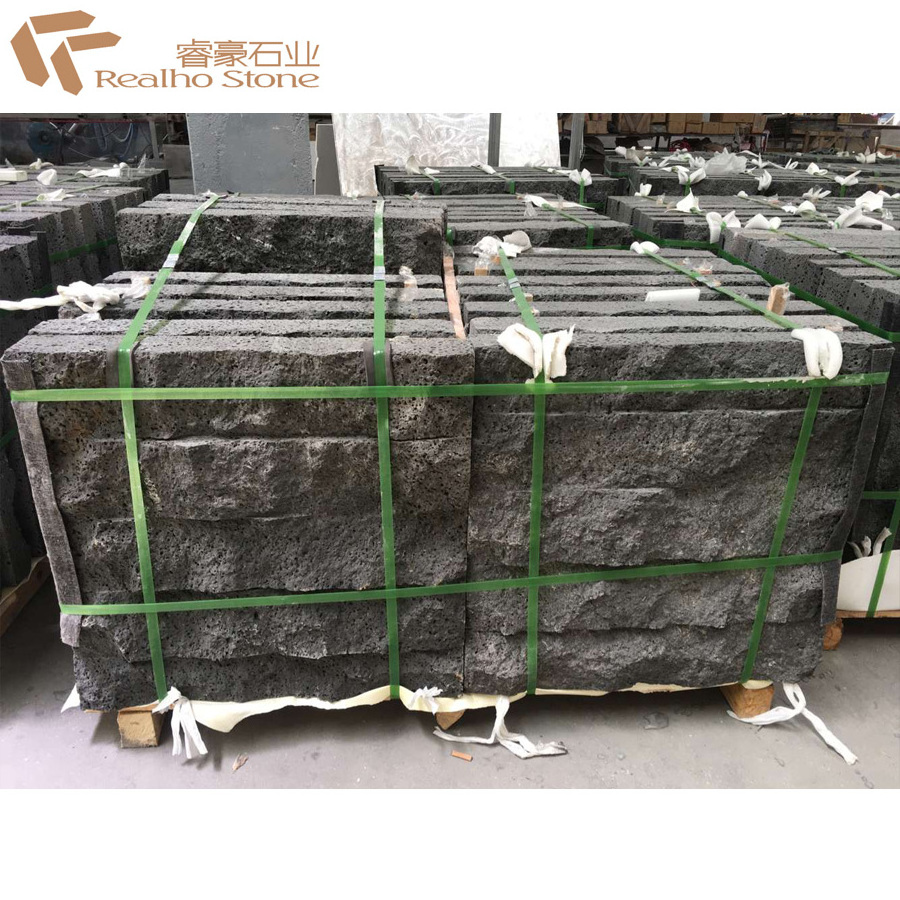 Nature Split Surface Price Nero Black Volcano Granite For Landscaping Rock Stone Decoration