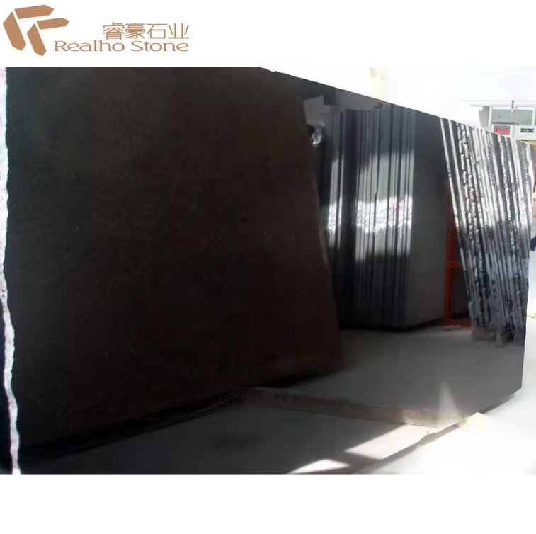 High quality Indian Black granite slab polished available