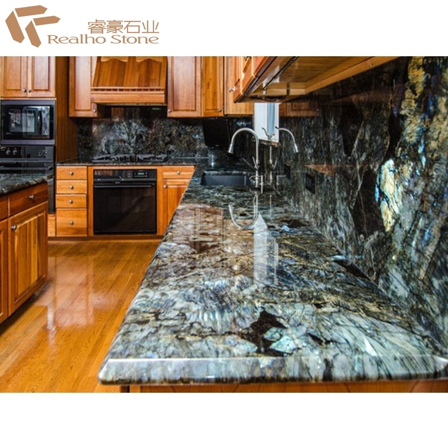 Labradorite Lemurian Blue Granite for Kitchen Countertops