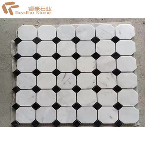 Interior White Marble Hexagon Mosaic Tile 300*300mm