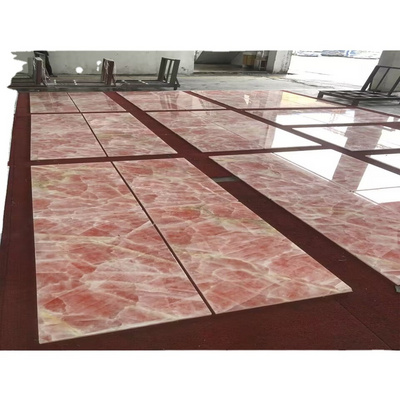 Natural Stone Marble Pink Onyx Backlit Onyx Panel For Marble Tiles