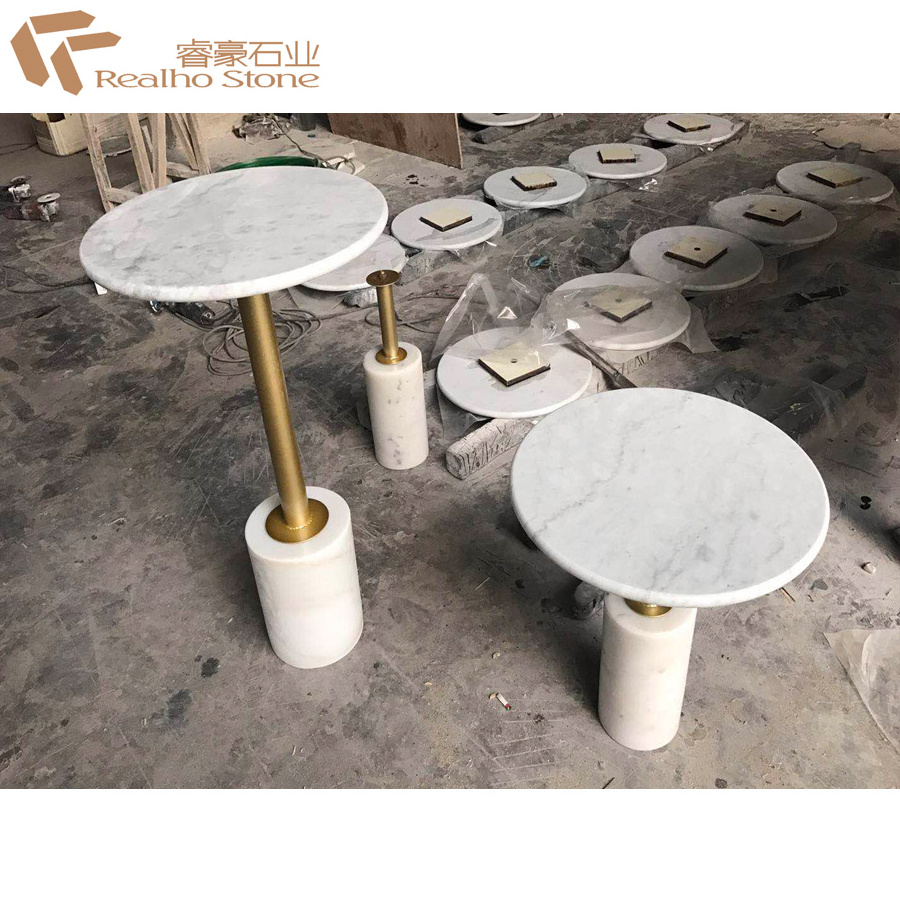 Custom Top Quality Round Marble Top Coffee Tables For Sale