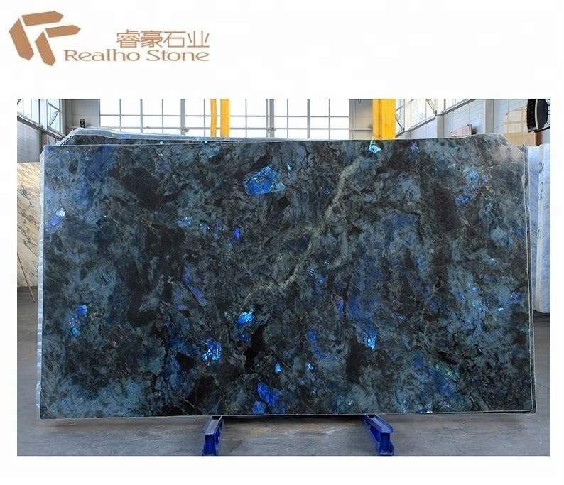 Large Lemurian Labradorite Blue Granite Slab