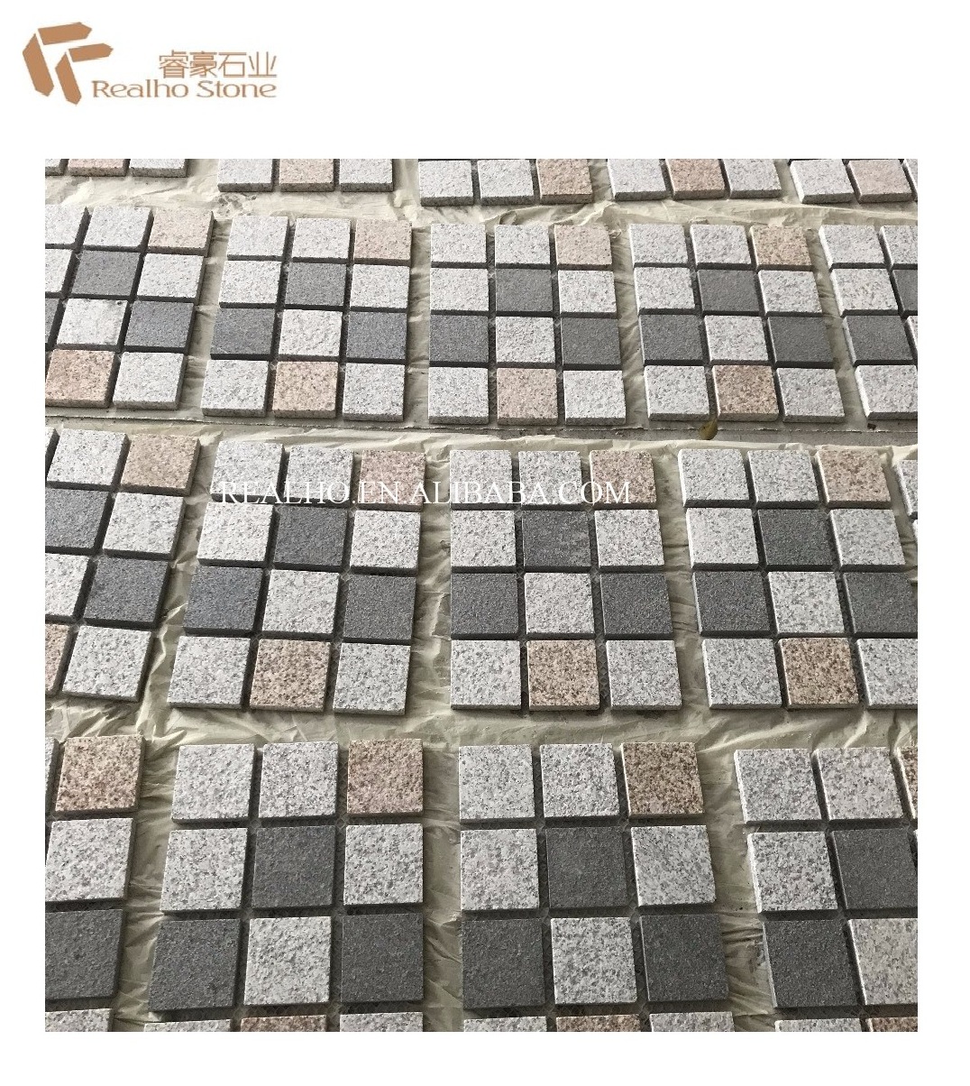 Granite Paving Stone Driveway Natural Cobblestone Paver Mats