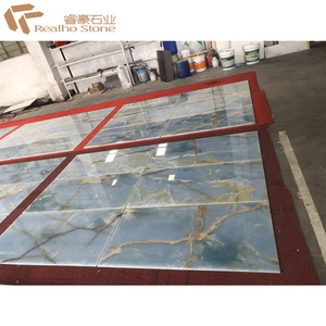 Good price 20mm blue jade onyx marble price Newstar stone wholesale counter top marble bathroom renovation tile slab onyx marble