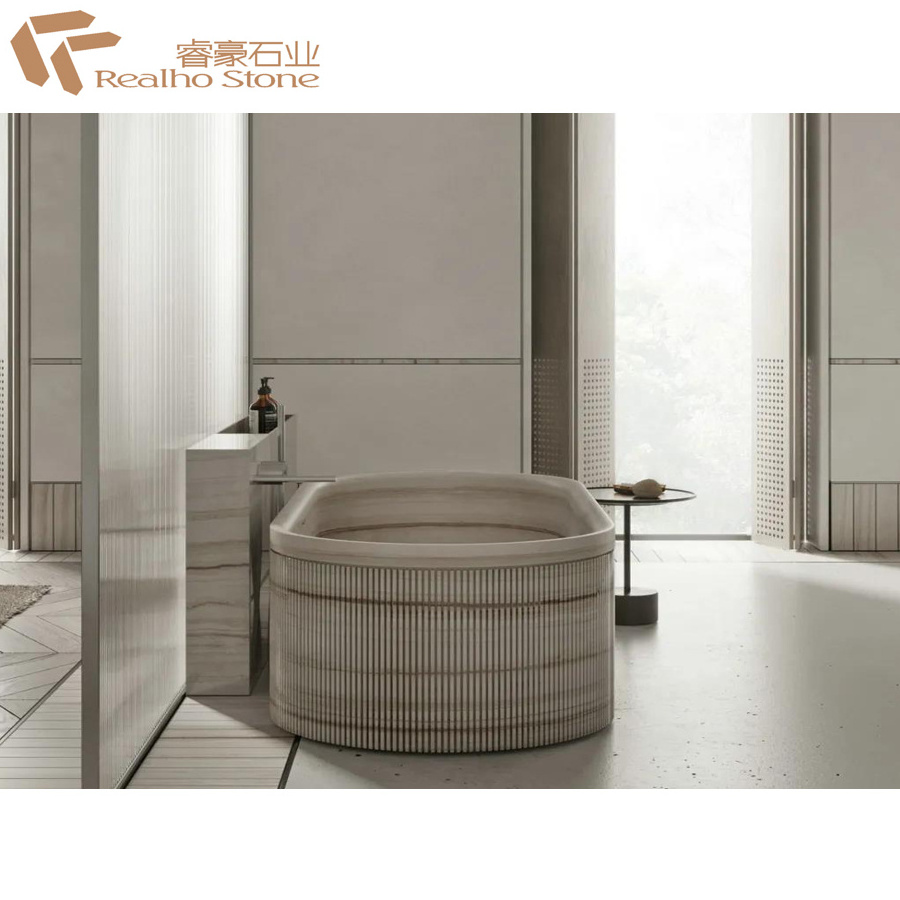 China Factory Cheap Grey Wood Grain Marble Tile For Sale