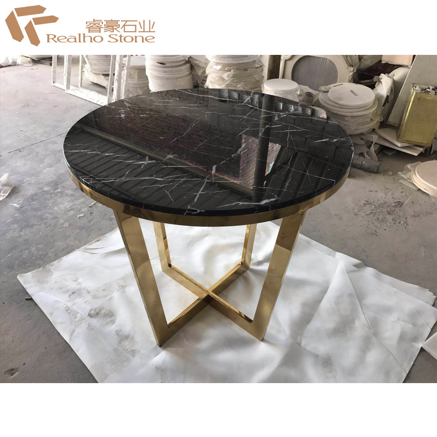 Custom Top Quality Round Marble Top Coffee Tables For Sale