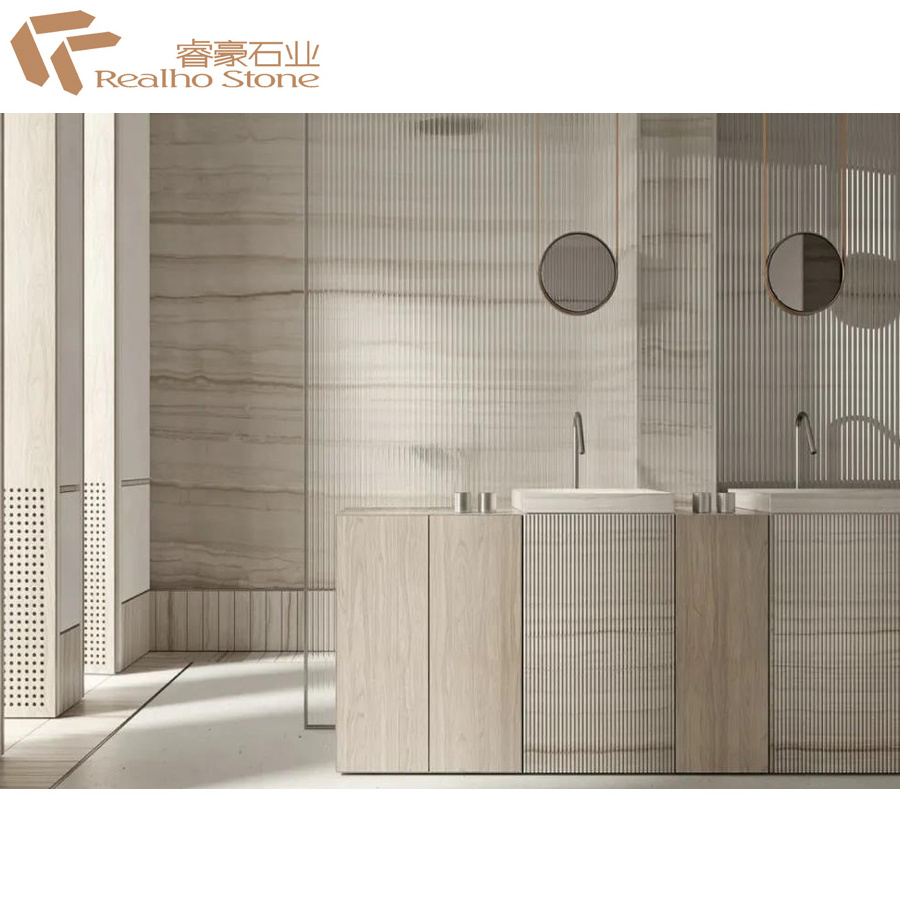 China Factory Cheap Grey Wood Grain Marble Tile For Sale