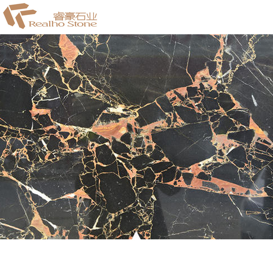 Factory Price Black Portoro Gold Marble Slab