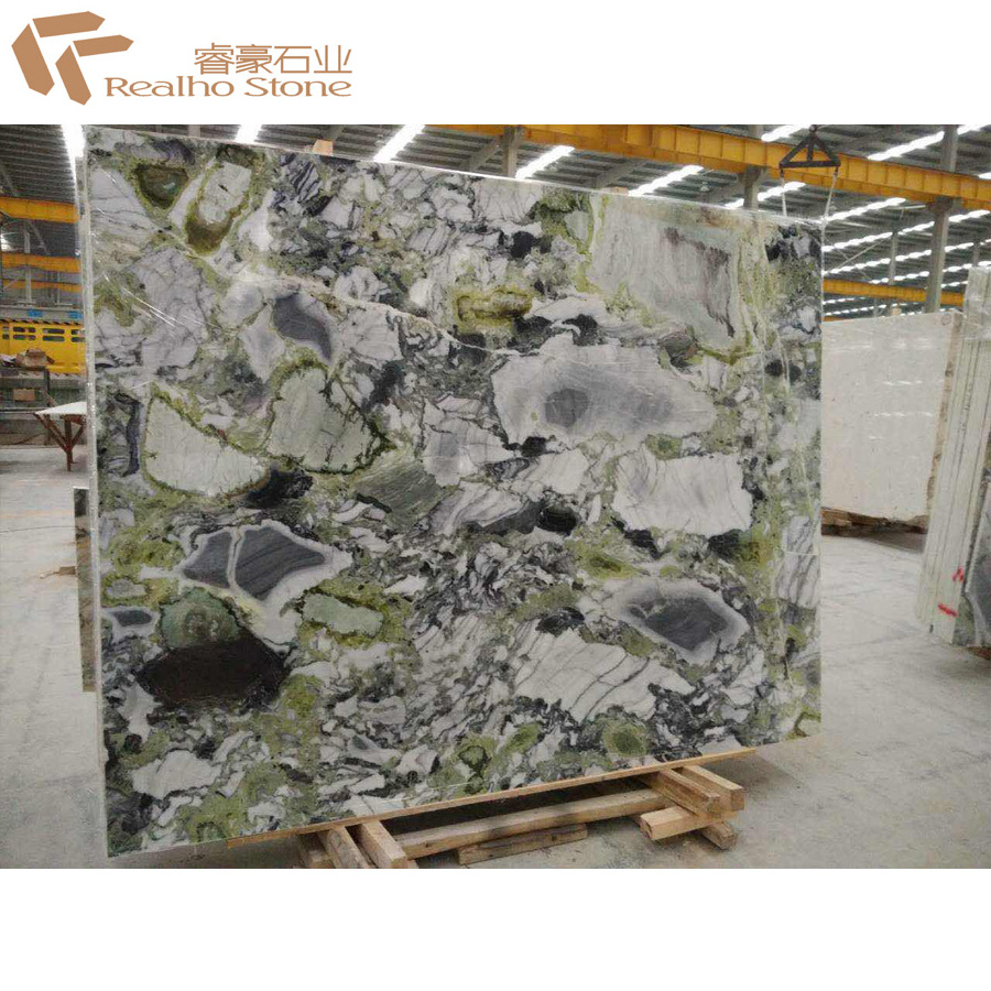 Cheap Green Color Cold Emerald Marble Stone Slab