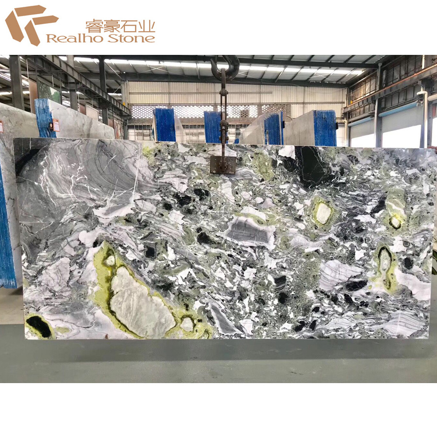 Cheap Green Color Cold Emerald Marble Stone Slab