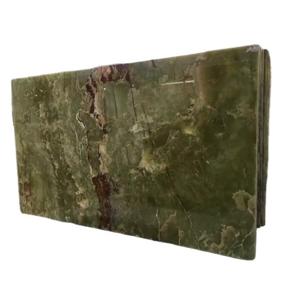 Imperial green jade Ancient Green Onyx slab and tile polished for hotel project