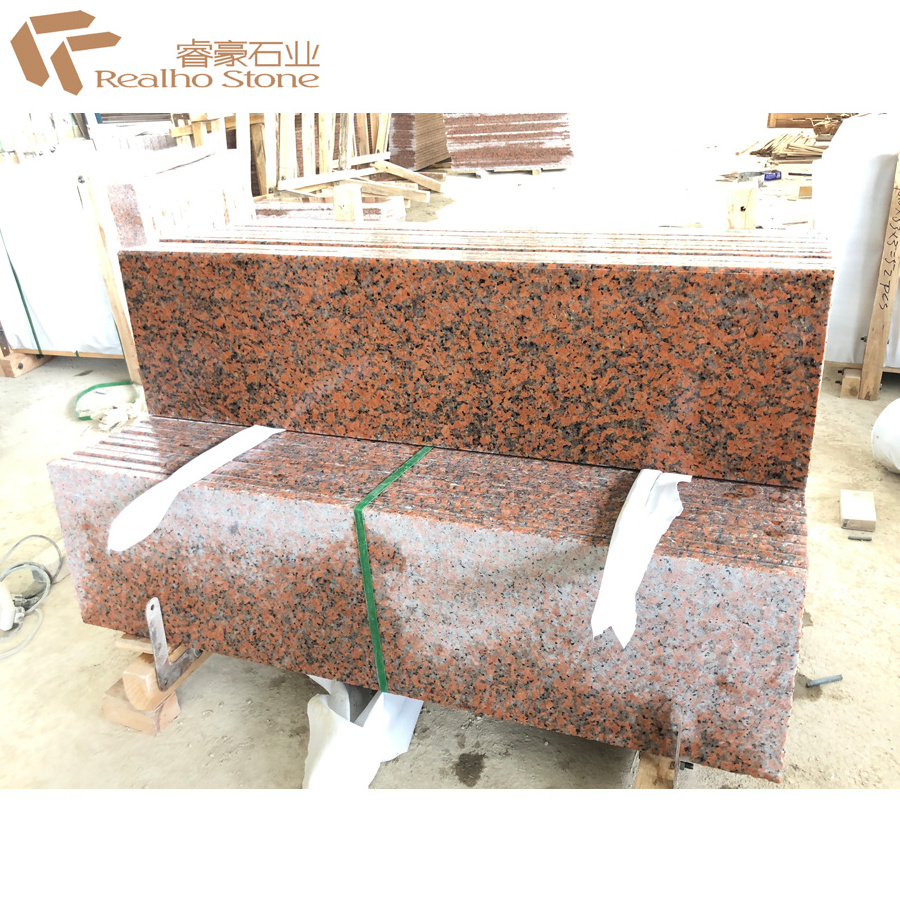 China  Factory Price Maple Red Granite Outdoor Stone Steps