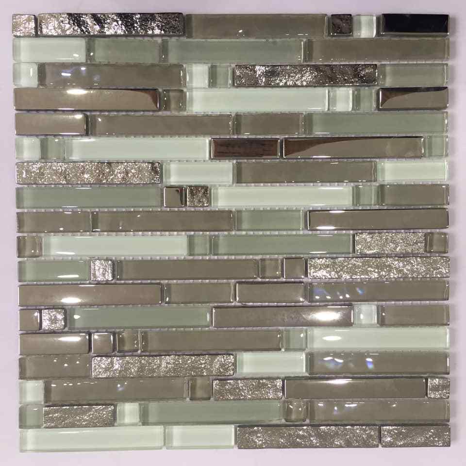 Honed Green Glass Swimming Pool Mosaic Tiles