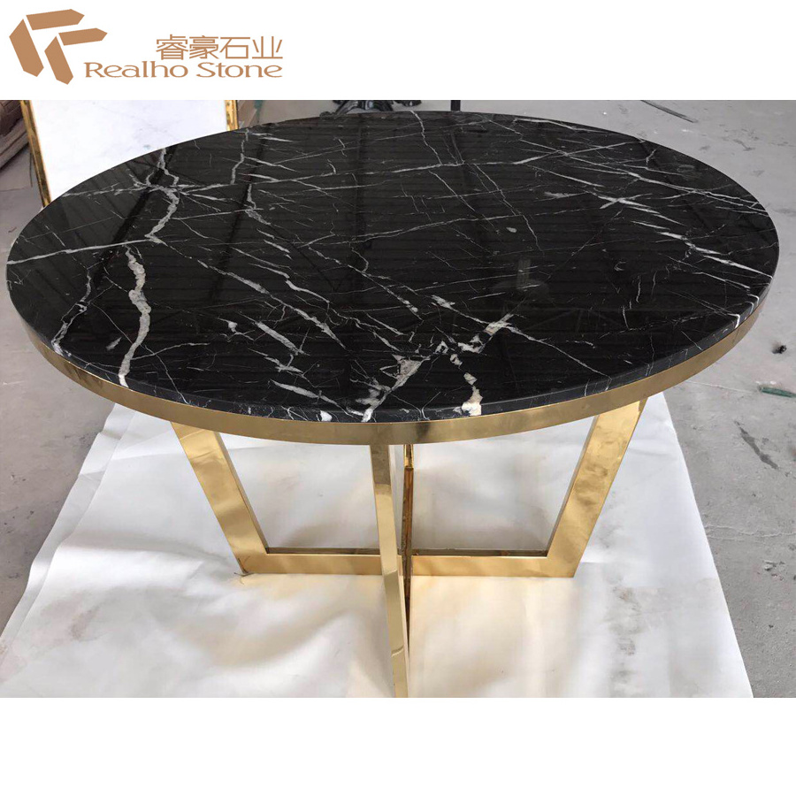 Custom Top Quality Round Marble Top Coffee Tables For Sale