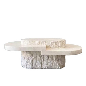 Hand Carved Natural Stone Travertine Column For home