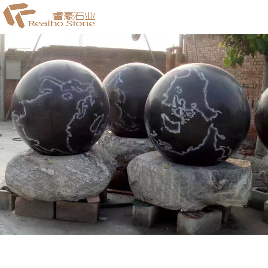 Stone Fengshui Sphere Floating Ball Fountain For Sales