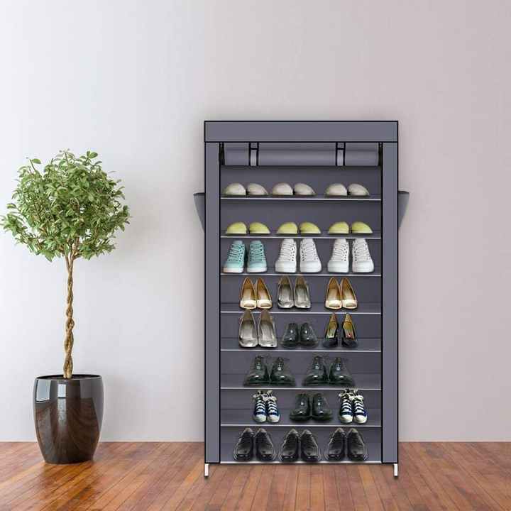 Multilayer Shoe Rack Thicken Nonwoven Fabric Shoe Cabinet Easy to Assemble Hallway Dustproof Shoe Organizer Small  Organizer