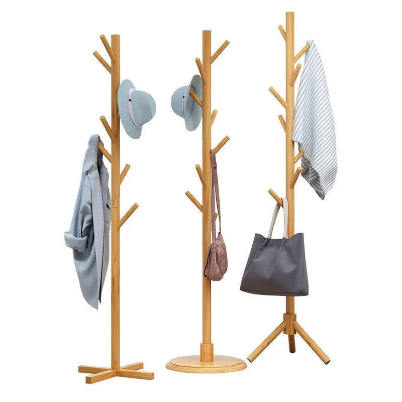 Wood Large Coat Rack Hanging Design Cloth Hanger Rack with Storage Shelf Beech wood cloth holder Drying Corner Rack Stand