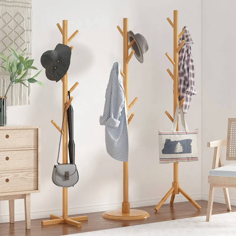 Wood Large Coat Rack Hanging Design Cloth Hanger Rack with Storage Shelf Beech wood cloth holder Drying Corner Rack Stand