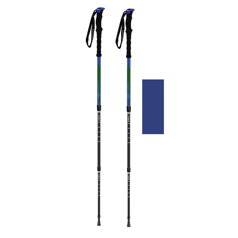 Striped Walking Cane Stylish T Type Shockproof Telescopic Carbon Stick Mountaineering Climbing Walking Sticks