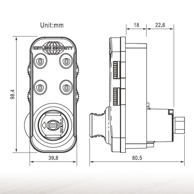 REAL RL-9046 4 Number Combination Lock