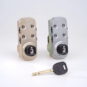 REAL RL-9046 Platinum and Champagne 4 Digit Password Cabinet Lock, Number Combination Lock with Master Key