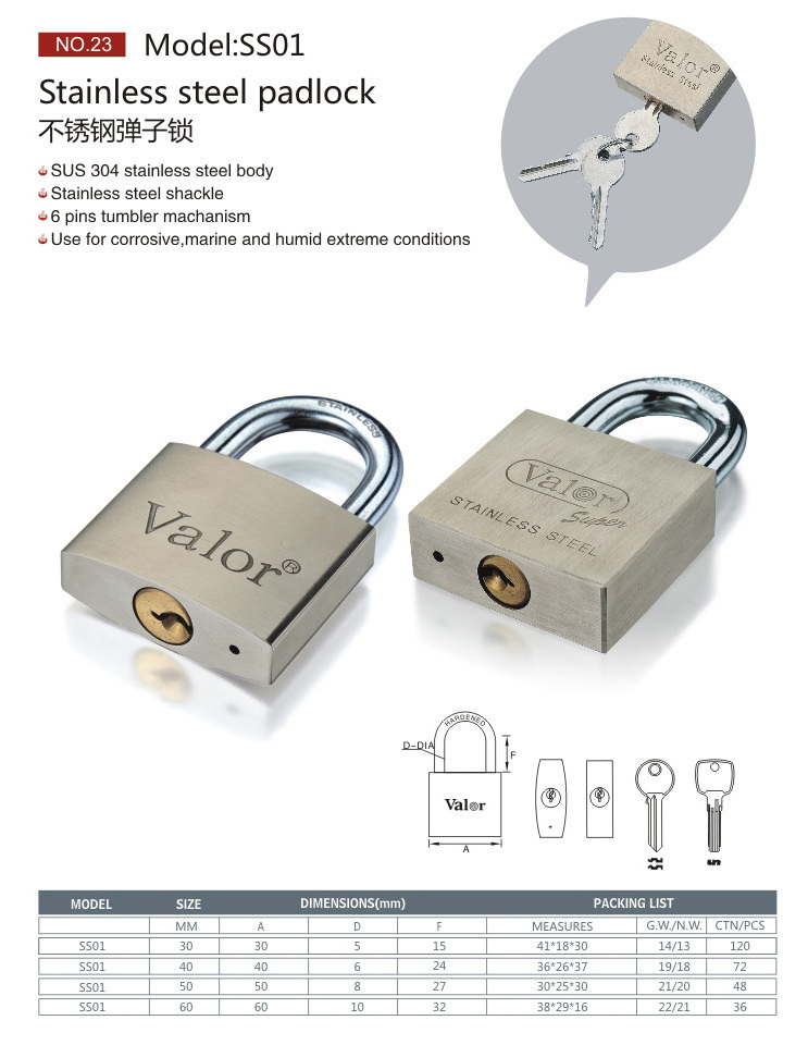 Wholesale Solid Brass Arc Disc Padlock Stainless Steel Shackle Factory Pad Lock With High Quality