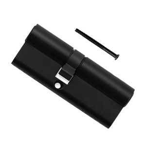 Baolai 80mm(35/45) Matte Black Euro Cylinder Lock,Door Barrel Lock,Key/Key with 3 Standard Keys