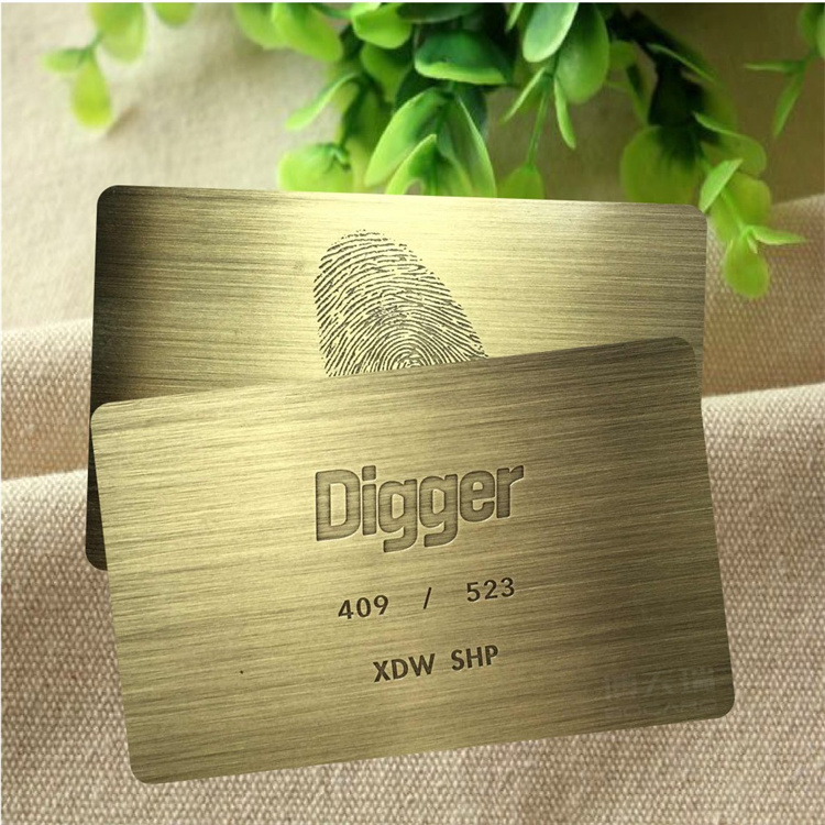 Metal crafts luxury credit card stainless steel engrave laser logo custom metal business card with logo