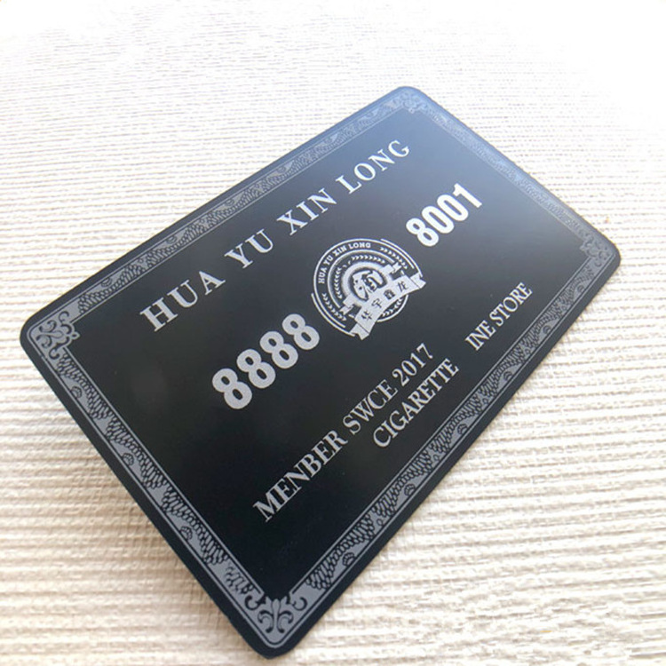 Metal crafts luxury credit card stainless steel engrave laser logo custom metal business card with logo