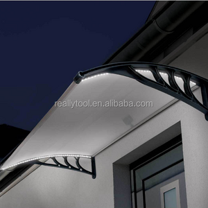 Outdoor Clear Door Window Awning Canopy full cassette retractable awning with led light