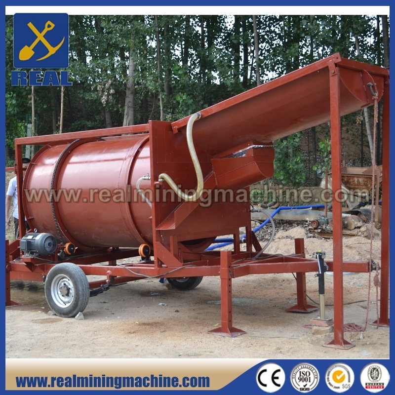 10 ton per hour Mobile Mini Trommel Screen Gold Wash Plant/Small Trommel Drum Screen/Portable Gold Washing Plant