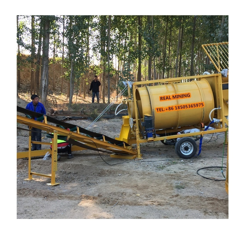 Sand gold mining trommel gold washing mining processing equipment plant