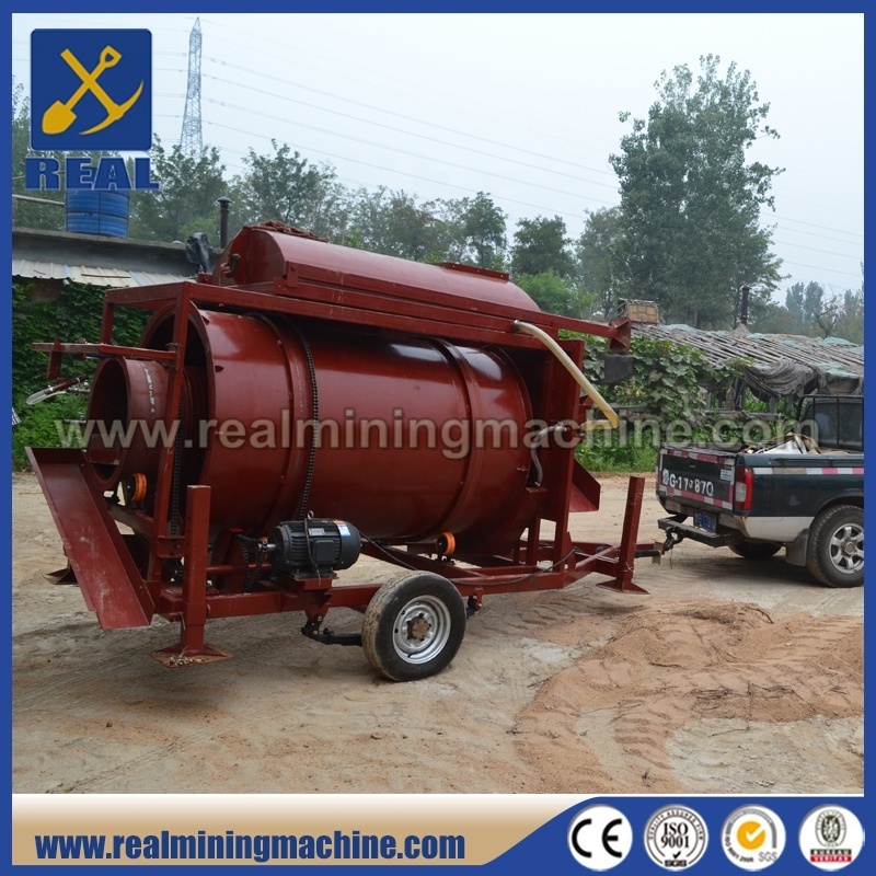 10 ton per hour Mobile Mini Trommel Screen Gold Wash Plant/Small Trommel Drum Screen/Portable Gold Washing Plant