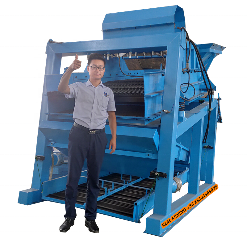 vibrating sieve machine for placer alluvial gold washing and recovery