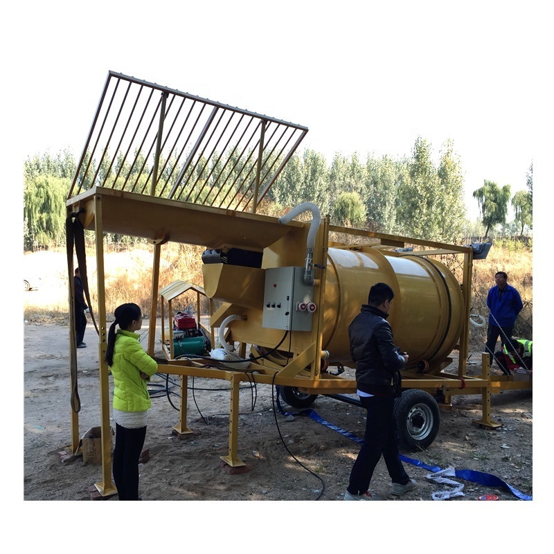 Sand gold mining trommel gold washing mining processing equipment plant