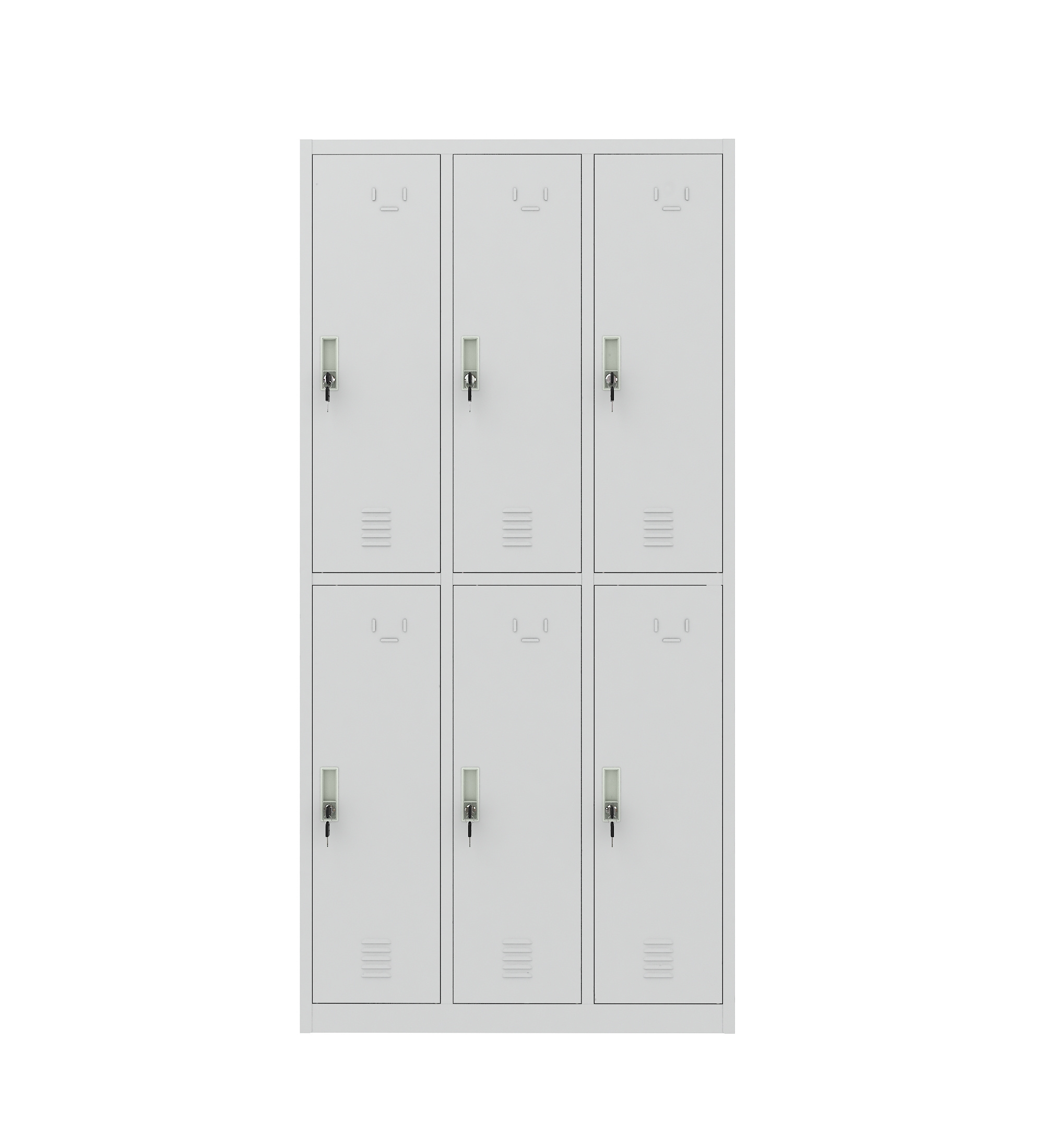 steel clothes shoes storage staff used six compartment folding structure 6 door labor worker locker