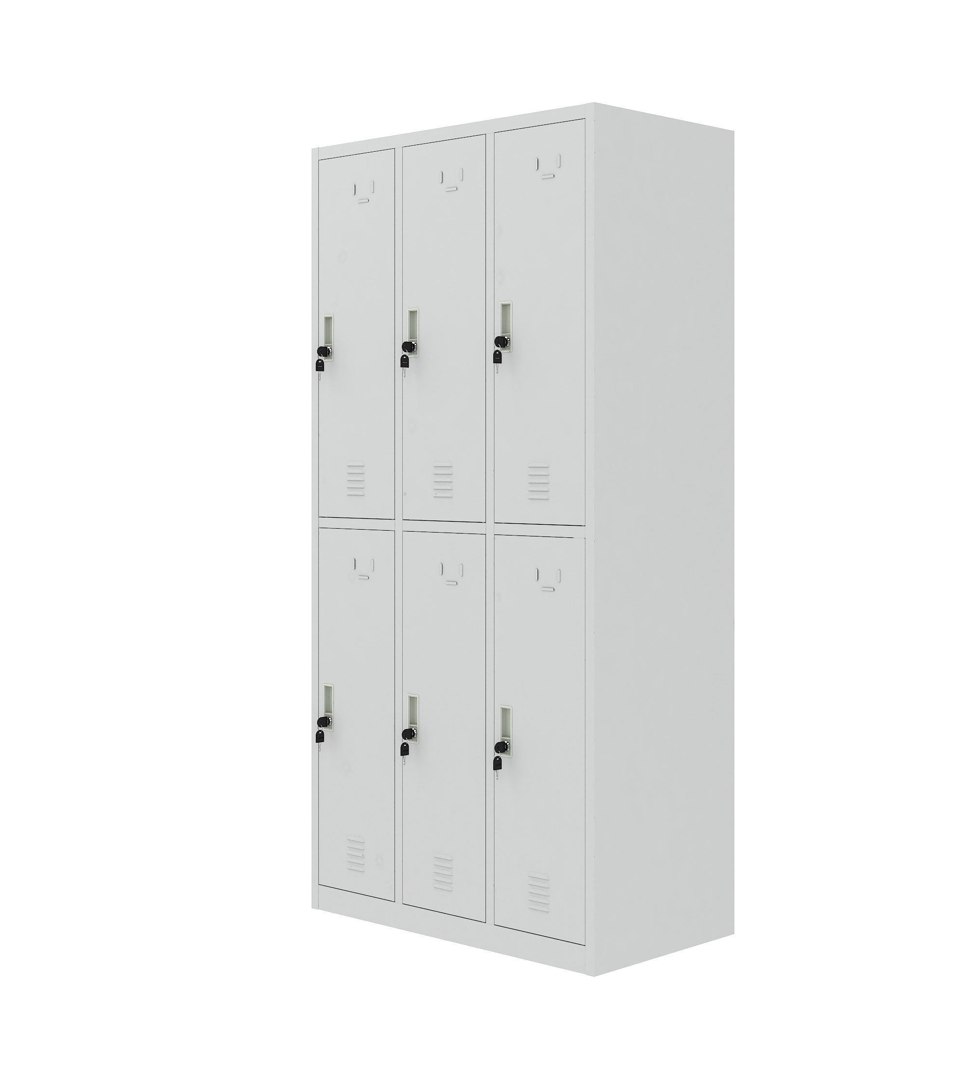 steel clothes shoes storage staff used six compartment folding structure 6 door labor worker locker