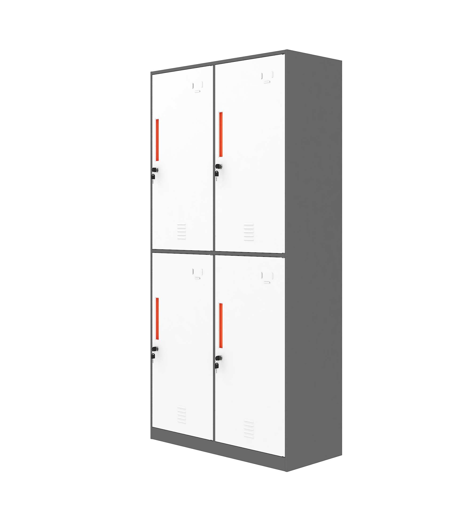 Metal Storage Cabinet Large Steel Utility Locker Garage Locker Locking Steel Storage Cabinet with 4 Doors