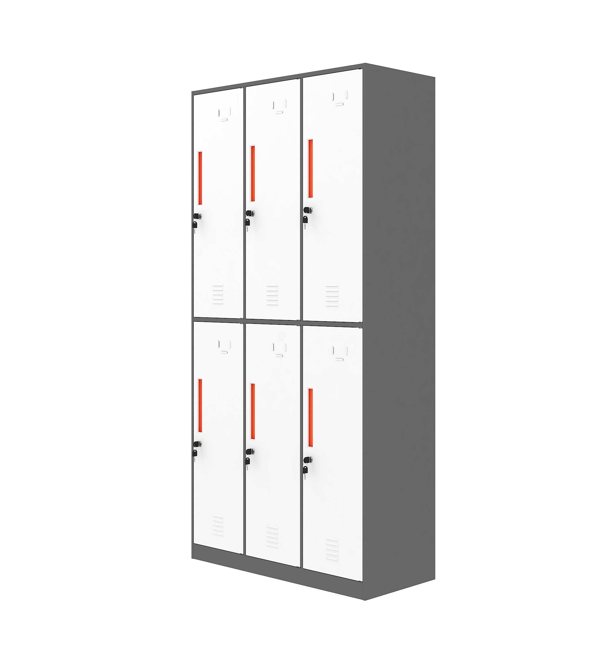 Six-Door Employee Metal storage Locker Six door steel staff lockers uniform lockers and wardrobe