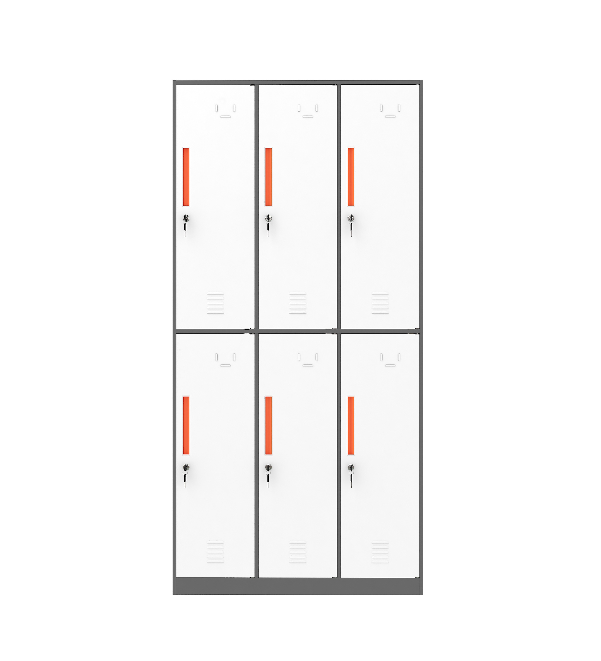 Six-Door Employee Metal storage Locker Six door steel staff lockers uniform lockers and wardrobe