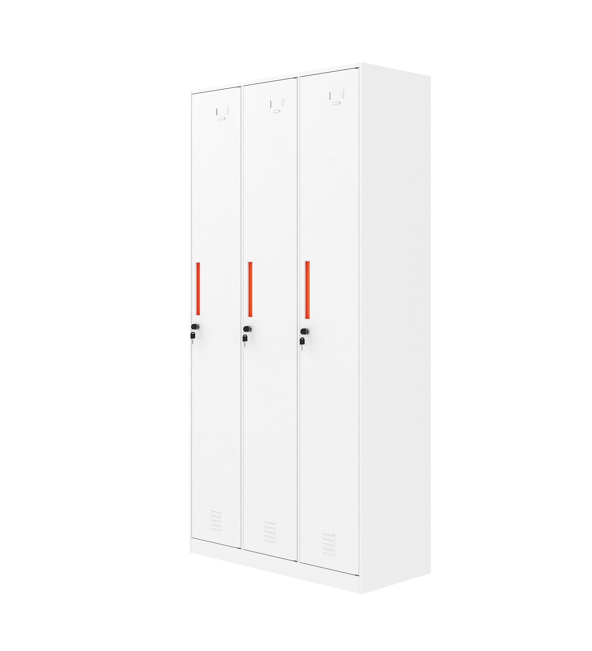 Modern Design Metal Locker 3 Doors Cabinet Storage Locker Exquisite Three Door Wardrobe For Bedroom