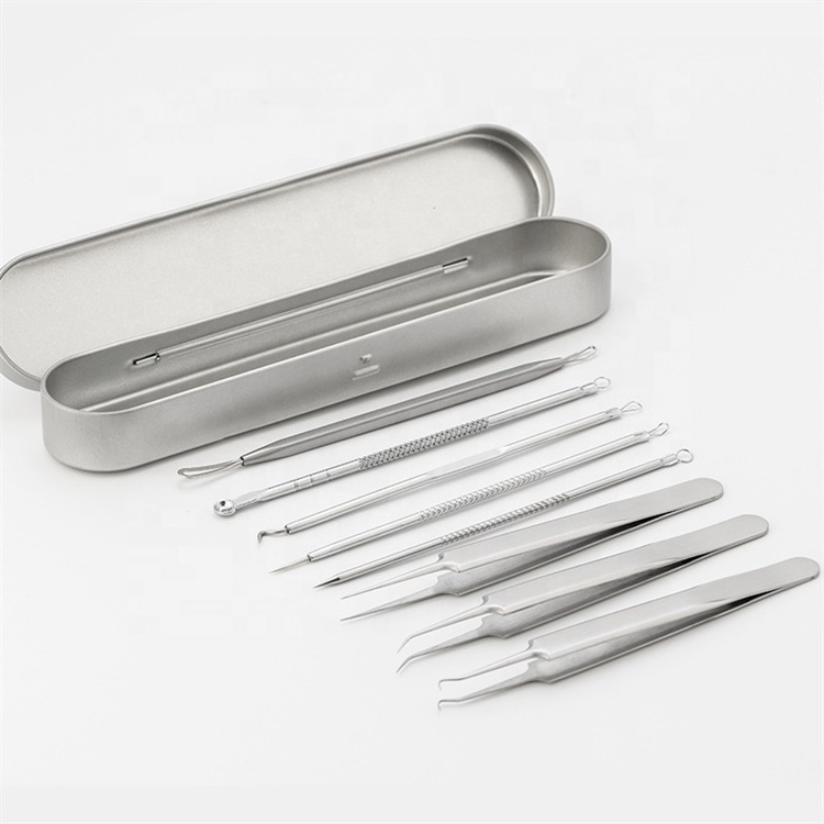 RLT 8pcs metal professional oem best pimples pimple acne extractor bestope blackhead remover tool