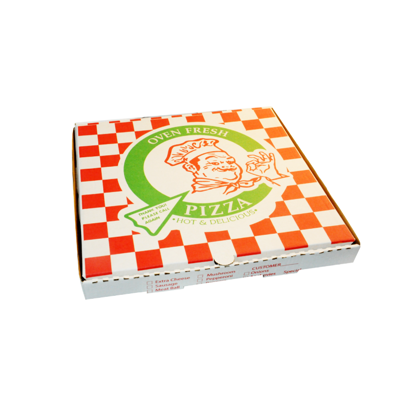 Wholesale Custom Logo Eco Frineldy Kraft Paper Food Packaging Cheap Pizza Box