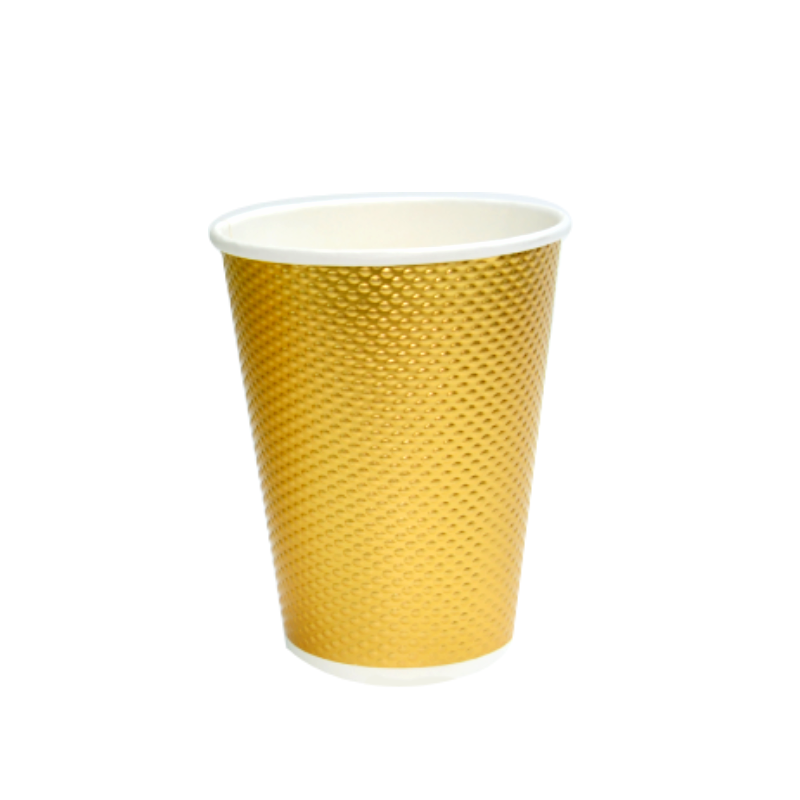 Wholesale Disposable Eco Friendly Ripple Wall Paper Coffee Cup OEM ODM take away kraft paper ripple paper hot coffee cups