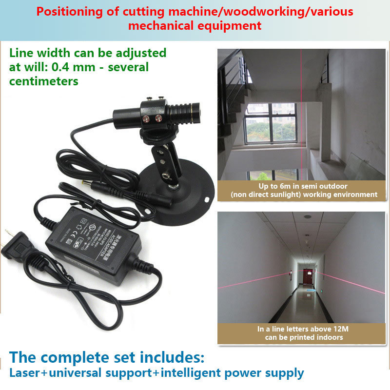 Useful for machine positioning infrared laser module 650nm 100mw high power adjustable red light straight line laser