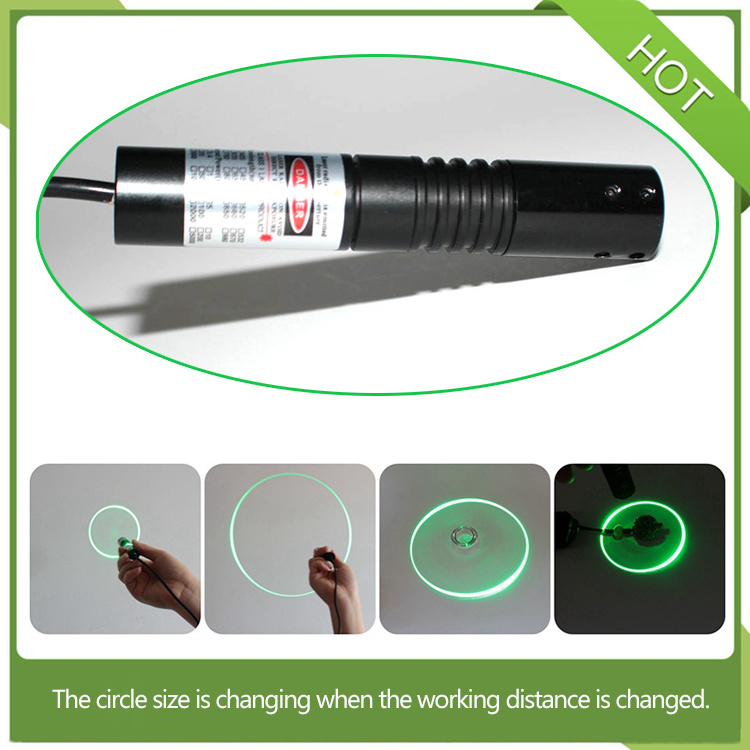 High stability 520nm 50mw circle line laser module , green line laser module