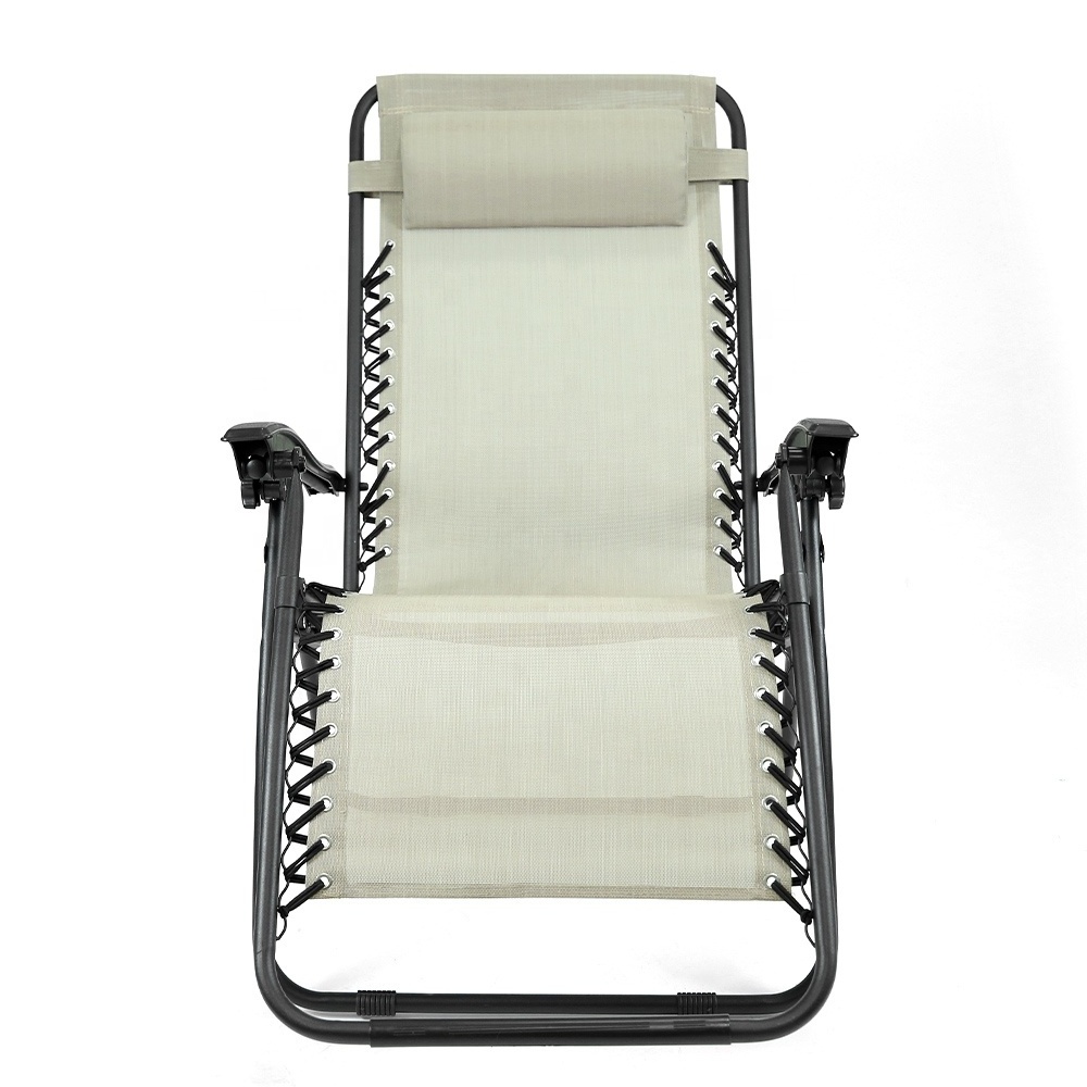 High quality folding adjustable cup holder metal folding chair summer beach folding chair